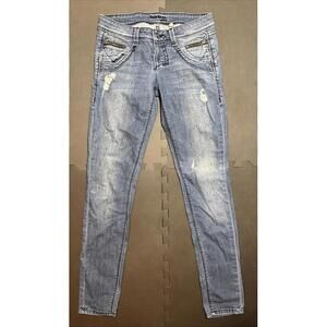 Vintage Bebe Jeans Womens Size 28 Mid Rise Flare Studded Y2K USA Retro